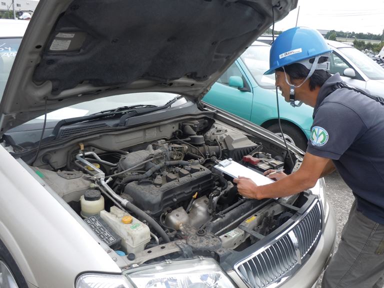 Inspection of vehicles brought in